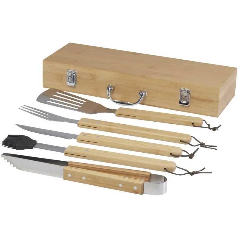 Churras 5-teiliges Natur-Grillset – Premium BBQ-Zubehör für Grillprofis
