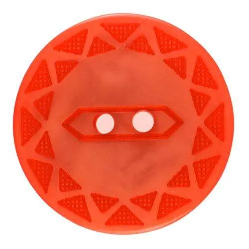 Knopf gefrästes Muster Rot – Kunststoffknopf KRO-29