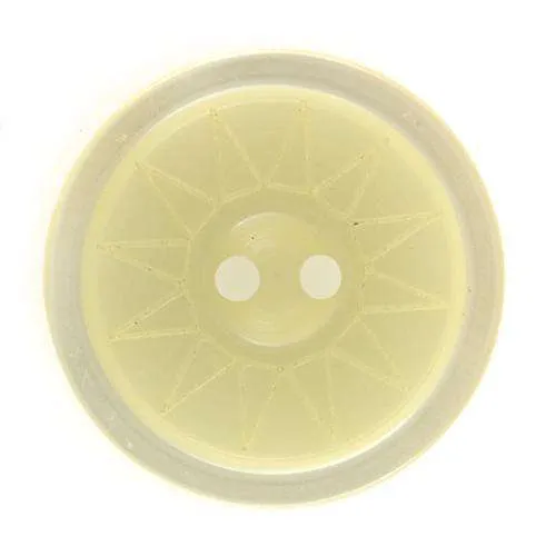 Knopf Sonnenmotiv Creme/Natur – Kunststoffknopf KN-96