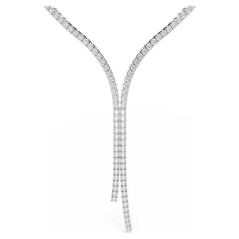 Swarovski Halskette Damen Matrix Y necklace weiß rhodiniert 5707988