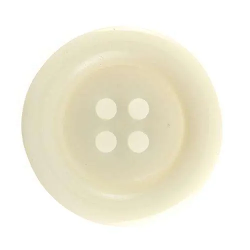 Mantelknopf 4-Loch Creme – Kunststoffknopf KN-56