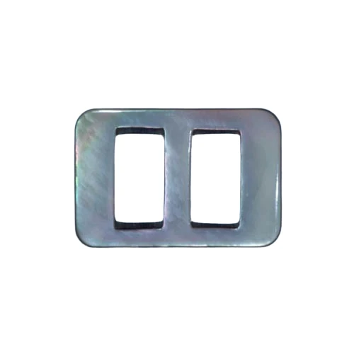 Perlmuttschnalle Natur Grau – S-PL-2-GRAU