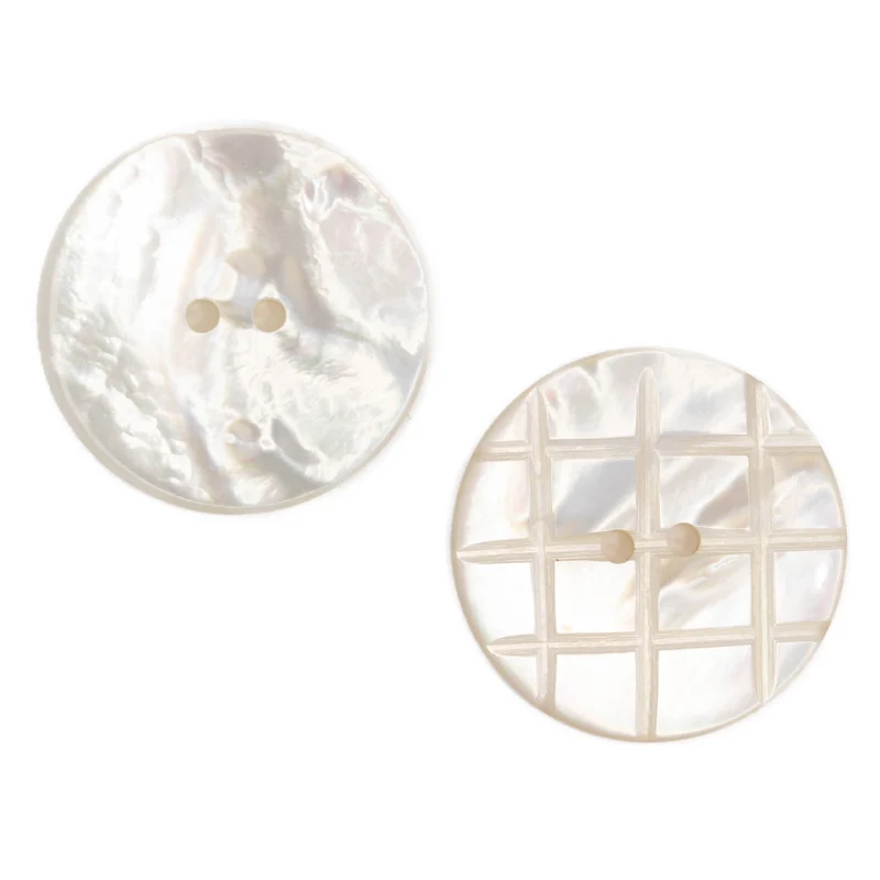 Perlmuttknopf Natur Creme/Natur 2-Loch – pl-gr-501-creme