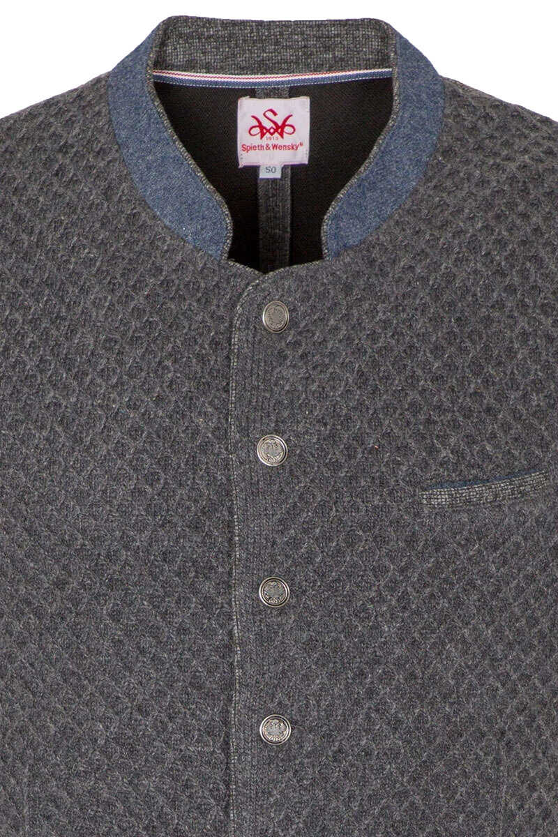 Herren Trachtenweste mit Strick-Front