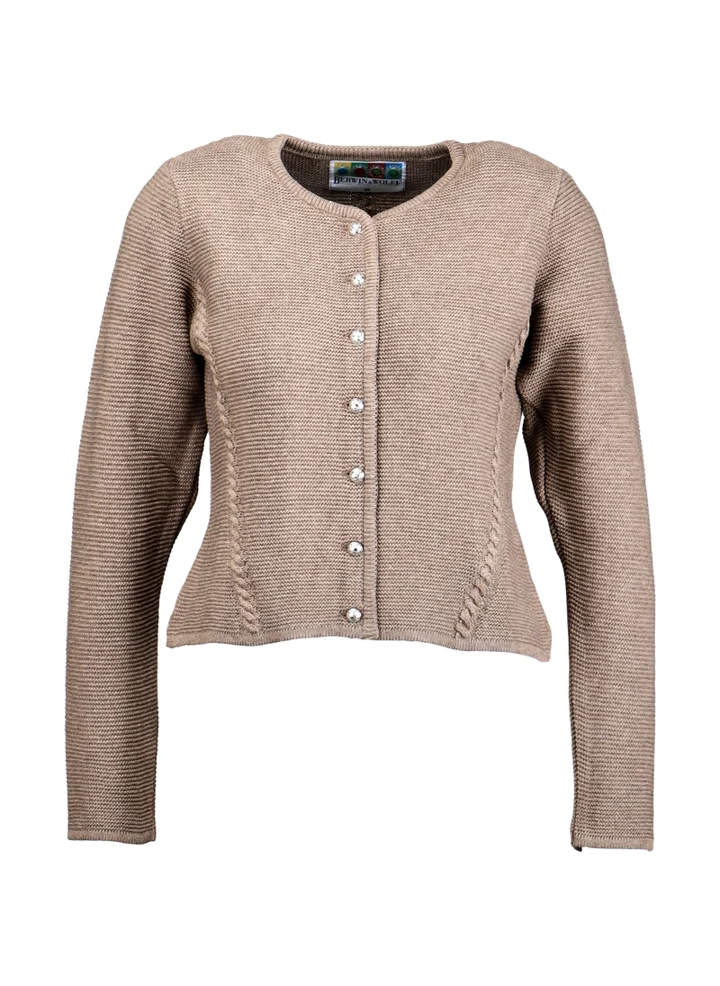 Klassische Strickjacke mit rundem Ausschnitt