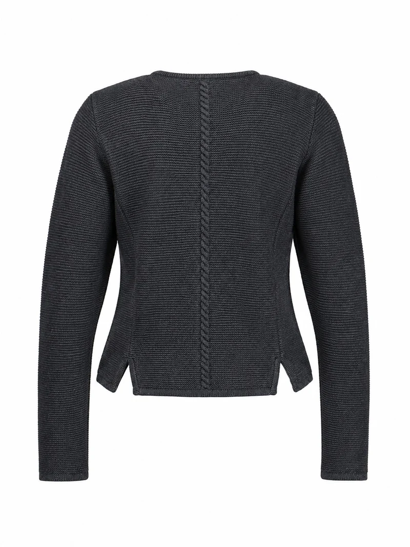 Klassische Strickjacke mit rundem Ausschnitt