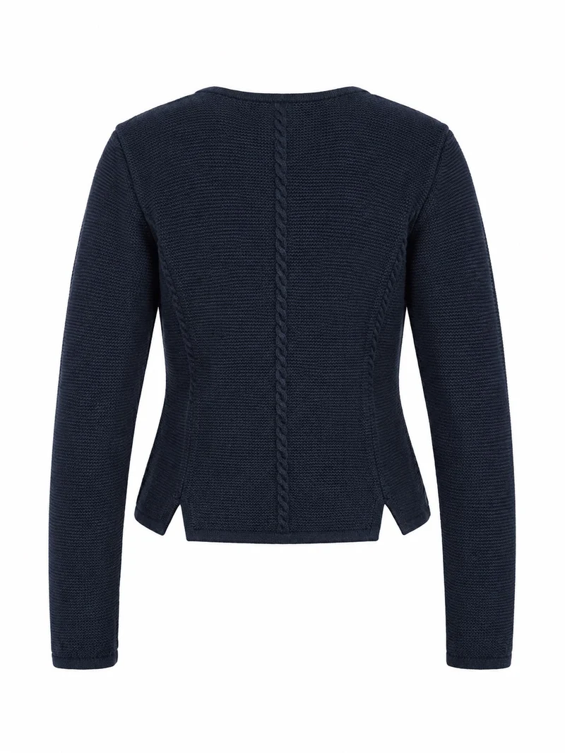 Klassische Strickjacke mit rundem Ausschnitt