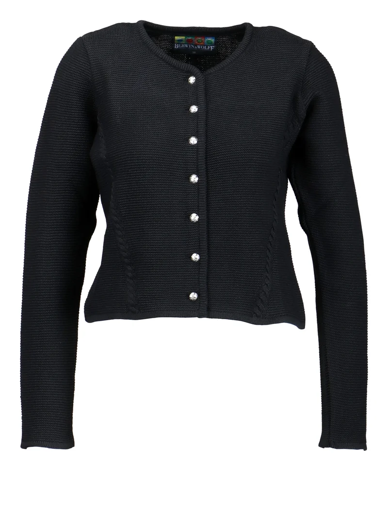 Klassische Strickjacke mit rundem Ausschnitt