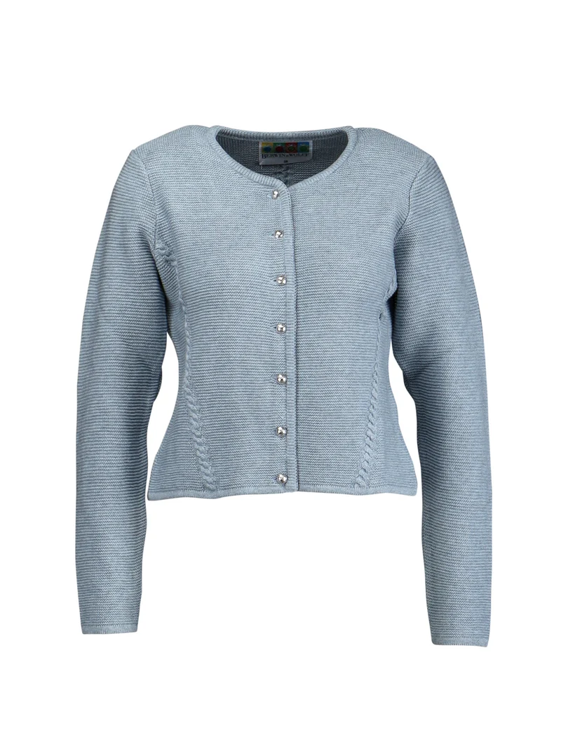 Klassische Strickjacke mit rundem Ausschnitt
