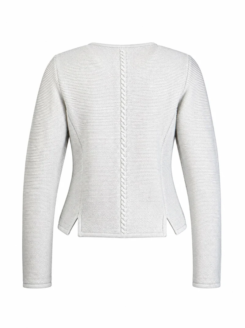 Klassische Strickjacke mit rundem Ausschnitt