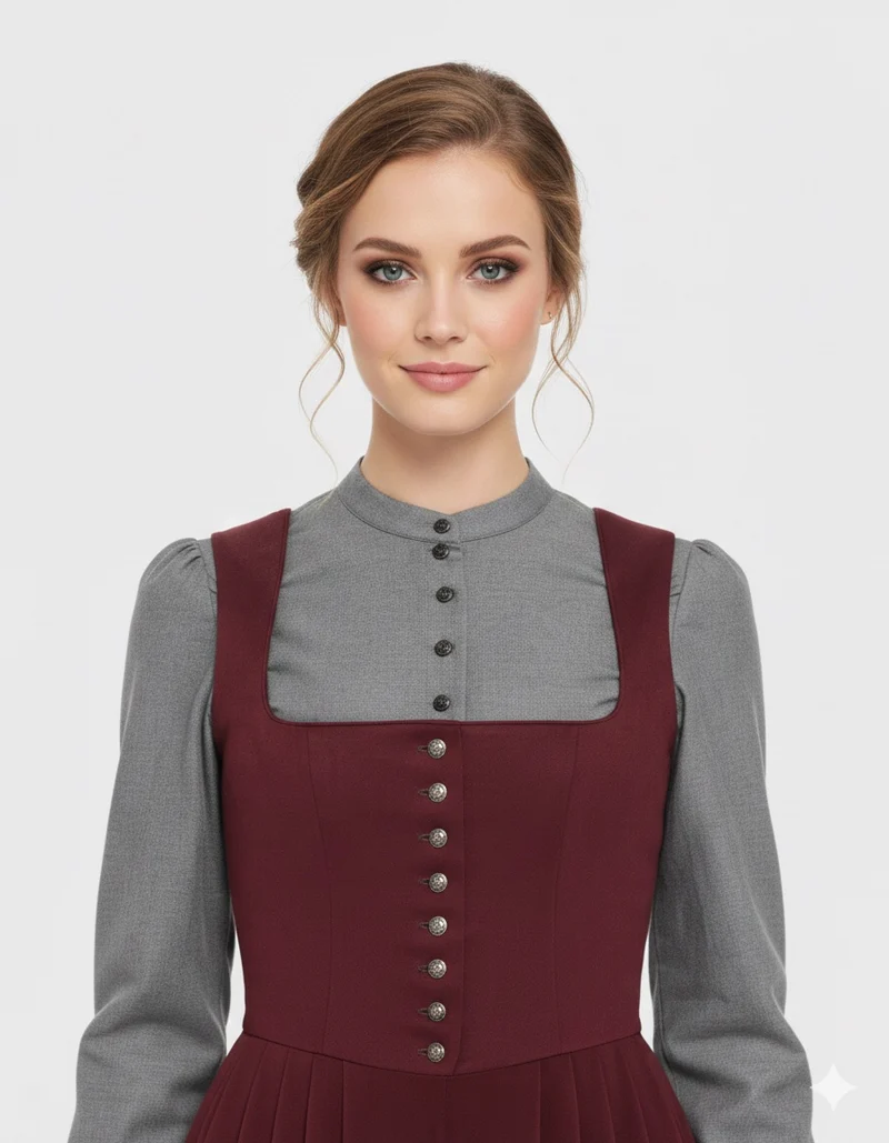 Dirndl ohne Schürze aus Jacquard – 80 cm