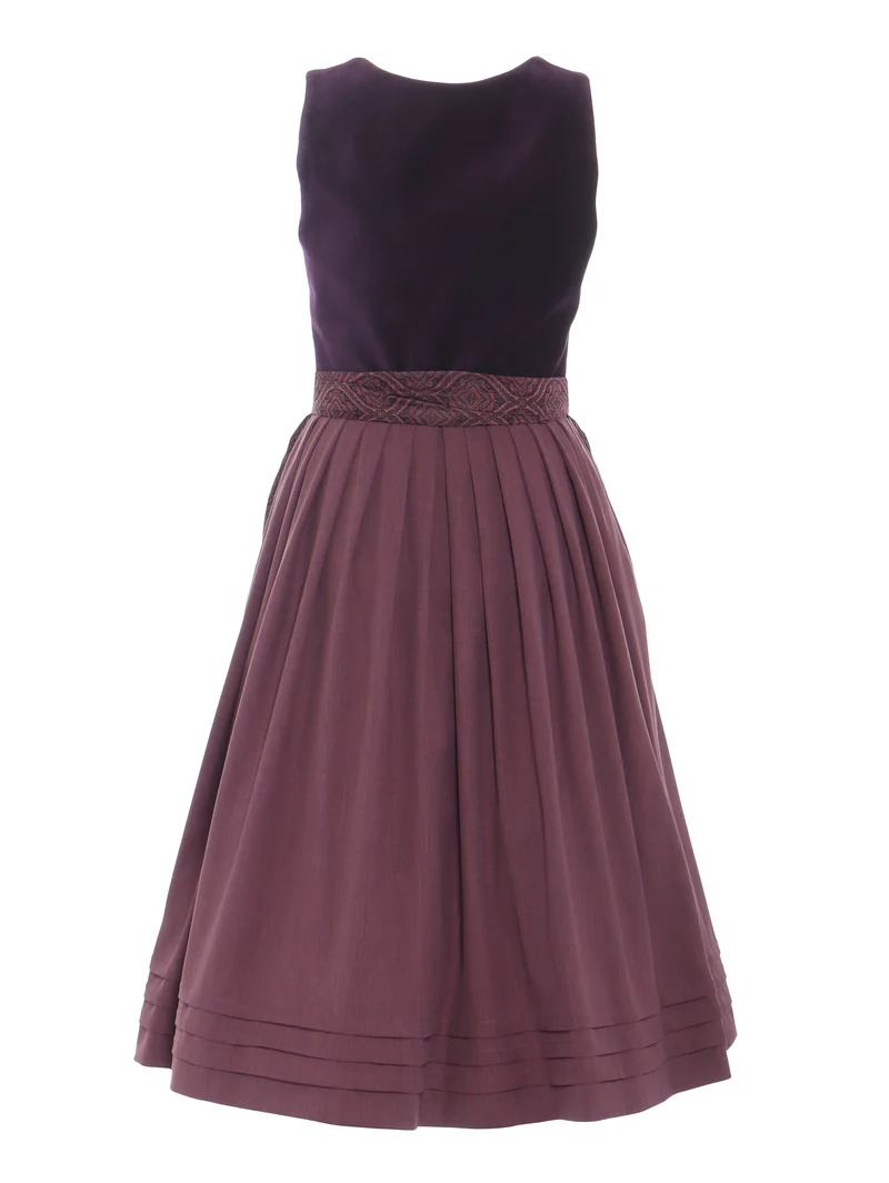 Dirndl mit Samt-Oberteil und Jacquard-Schürze