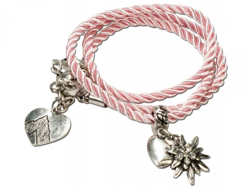 Wickelarmband Edelweiß rosé