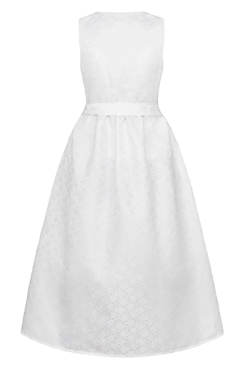 Hochzeits Umstandsdirndl mit Spitzenschürze weiß