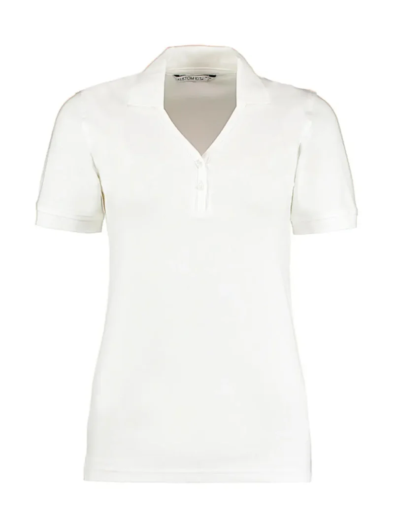 Damen V-Ausschnitt Polo im Regular Fit mit Comfortec®-Technologie