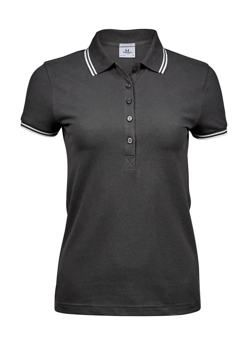 Ladies` Luxury Stripe Stretch Polo
