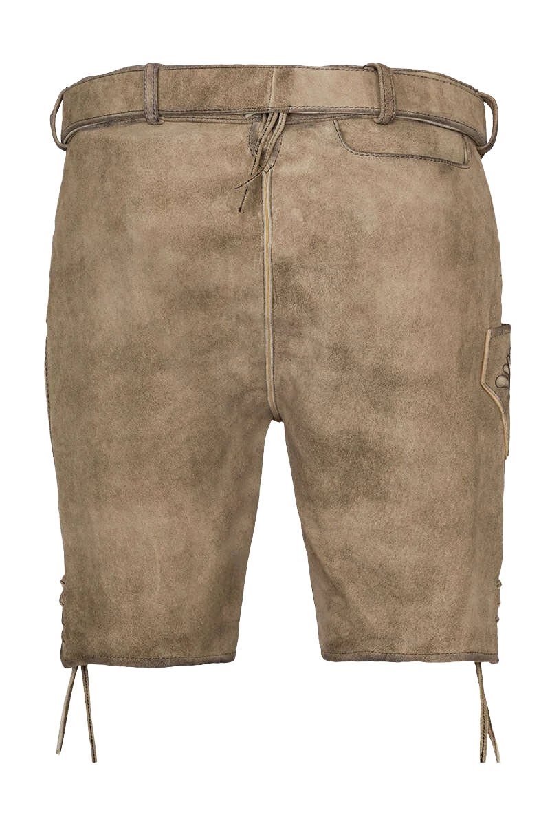 Herren Lederhose kurz mit Gürtel