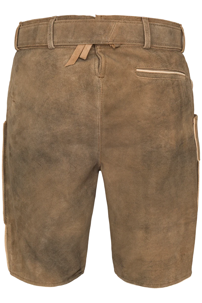 Herren Lederhose kurz mit Gürtel