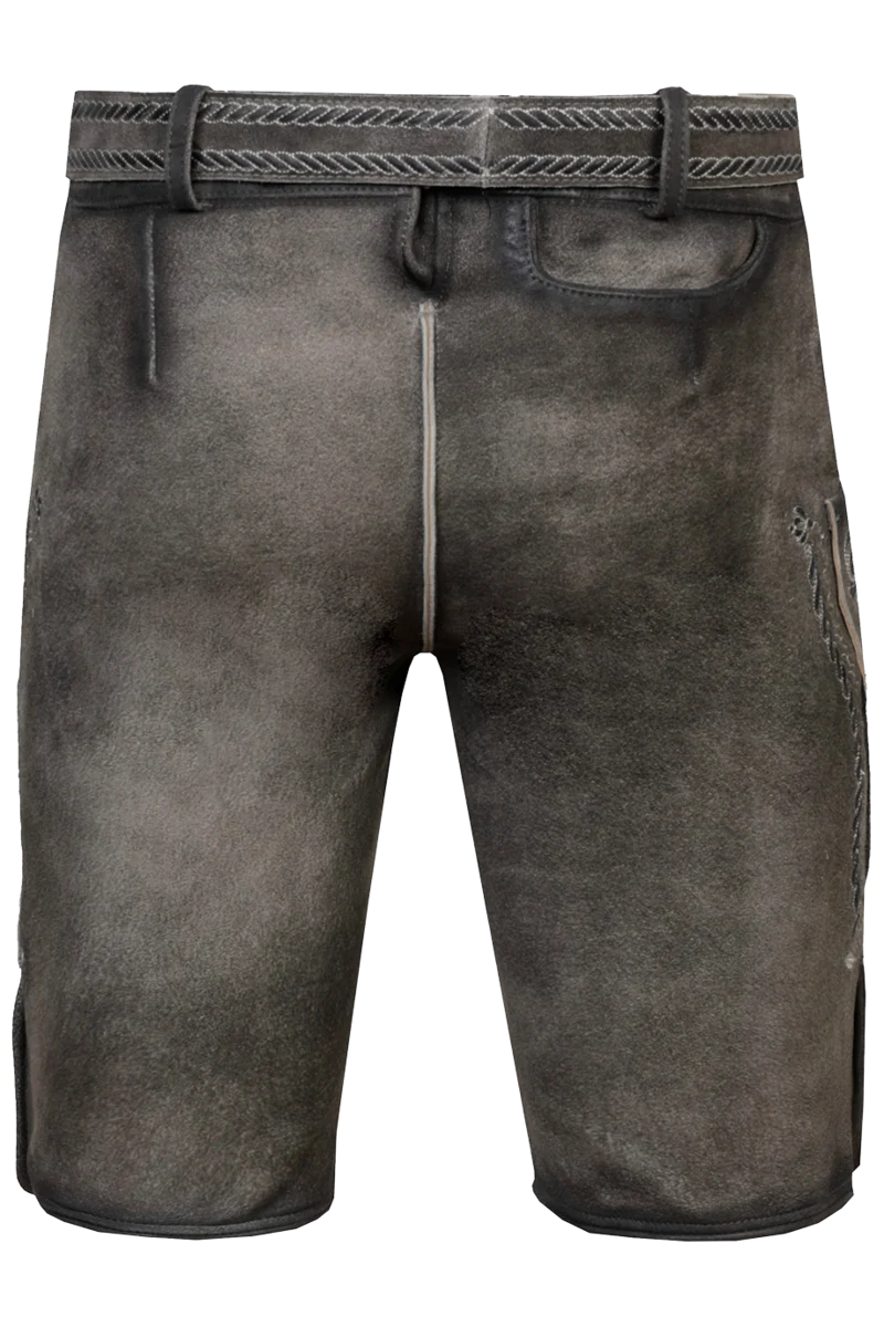 Herren Lederhose kurz bestickt