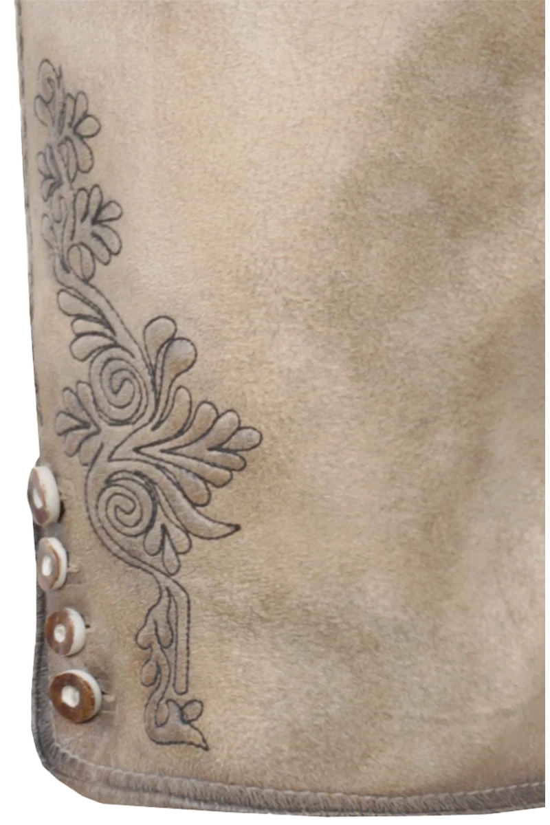 Herren Lederhose kurz bestickt