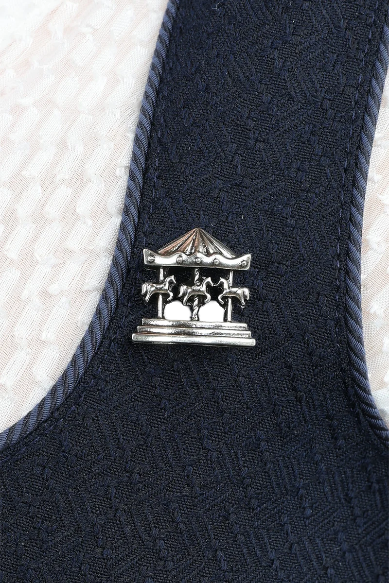 Pin Karussell - altsilber