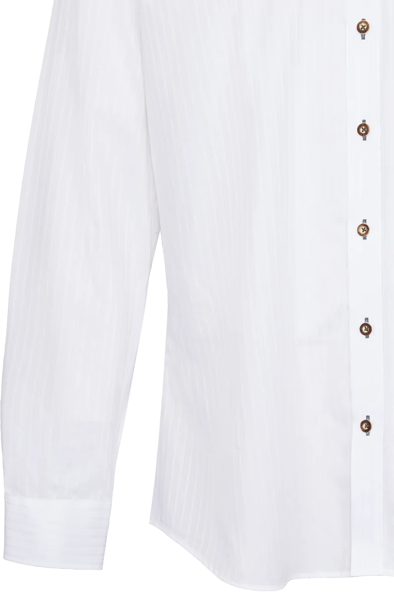 Herren Trachtenhemd Tailored Fit aus Baumwolle - weiss grün navy