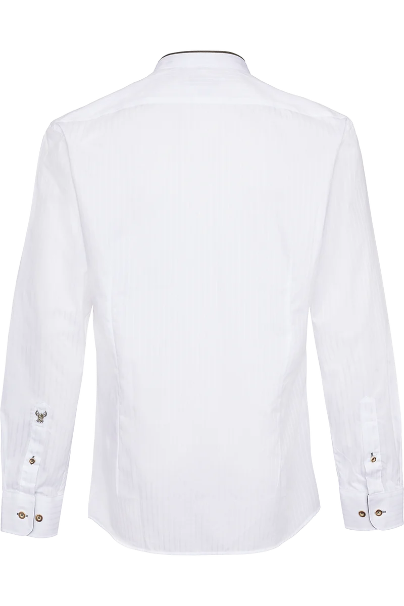 Herren Trachtenhemd Tailored Fit aus Baumwolle - weiss grün navy