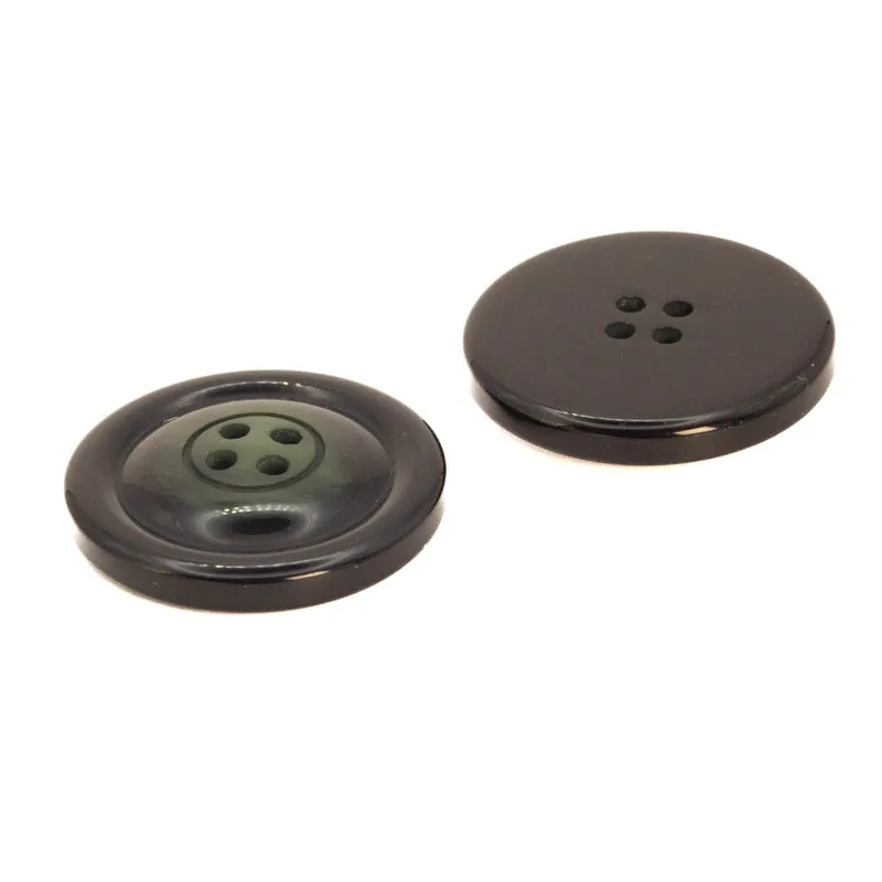 Hornimitatknopf Grau 4-Loch-Knopf – Mantelknopf HI-55