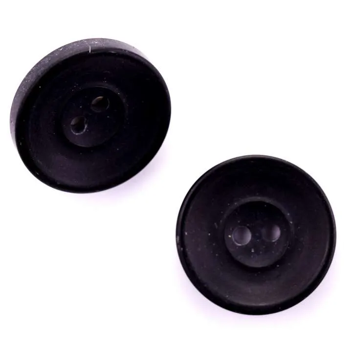 Hornimitatknopf Schwarz 2-Loch-Knopf – Hosenknopf HI-42