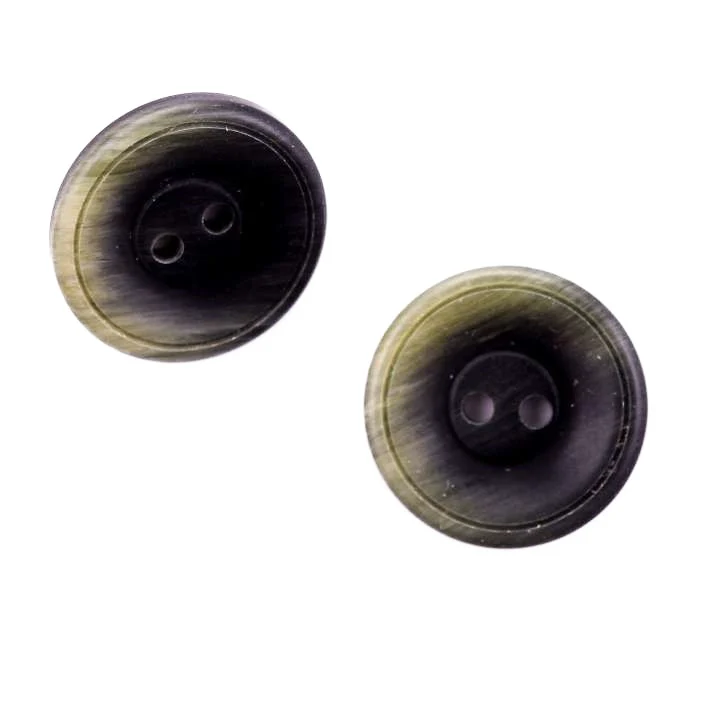 Hornimitatknopf Schwarz 2-Loch-Knopf – Hosenknopf HI-34