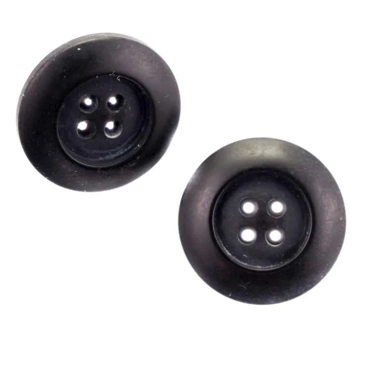 Hornimitatknopf Schwarz 4-Loch-Knopf – Blazer- und Sakkoknopf HI-41