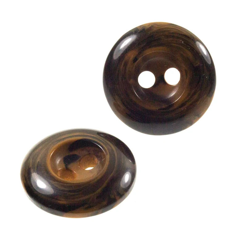 Hornimitatknopf Topaz 2-Loch-Knopf – Mantelknopf HI-60
