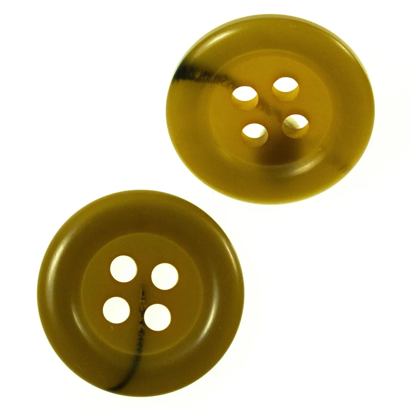 Hornimitatknopf Topaz 4-Loch-Knopf – Mantel- und Jackenknopf HI-54