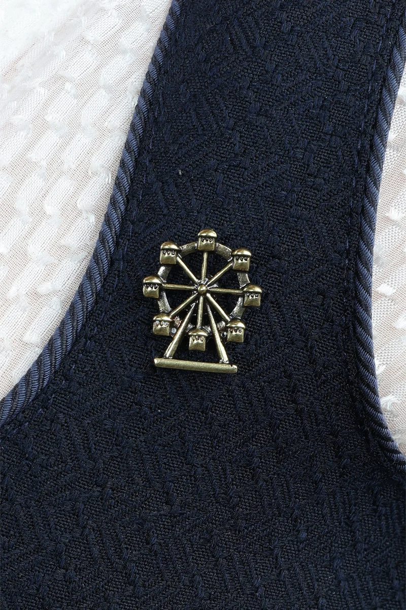Trachten Pin mit Riesenradmotiv - altgold