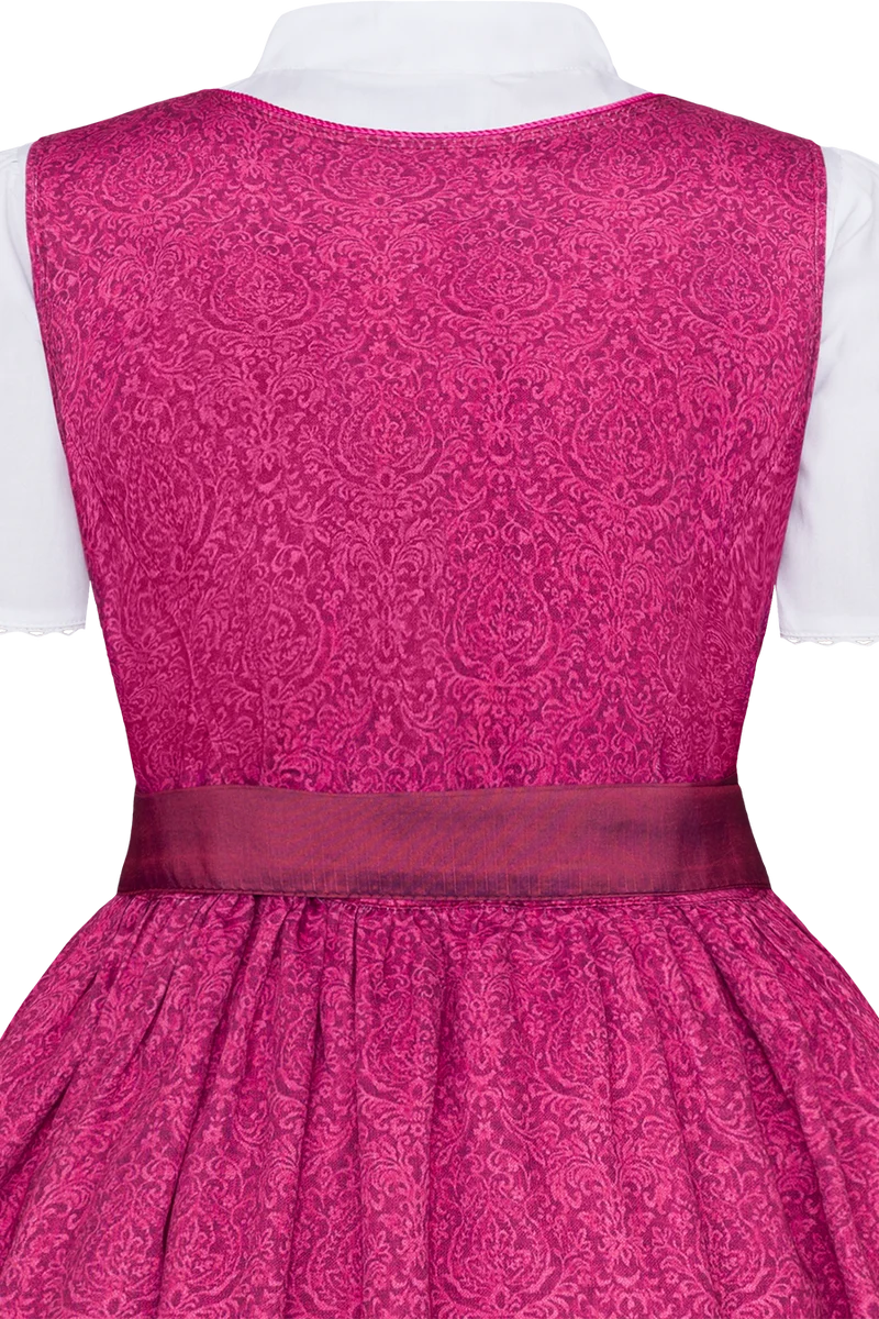 Mädchen Baumwolldirndl floral bedruckt mit Bluse - pink