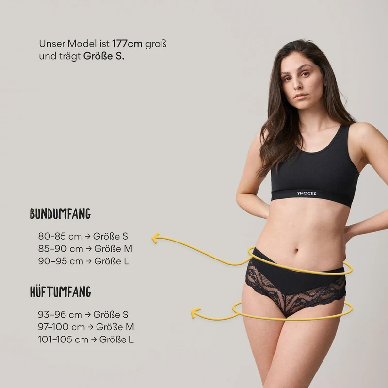 Hipster Panties mit Spitze | Mix (Apricot/Grün/Schwarz)