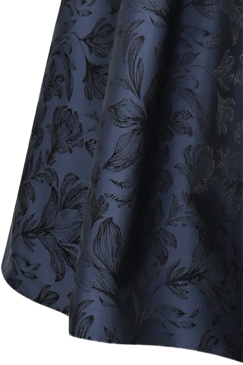 Trachtenrock mit floralem Jacquardmuster - midnight