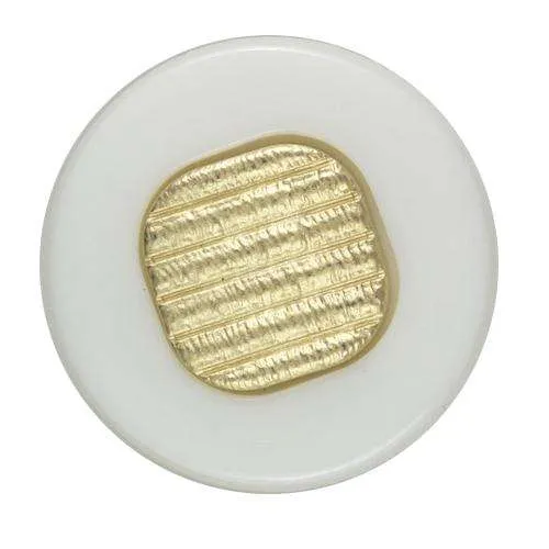 Knopf Goldenes Detail Weiß – Kunststoffknopf KW-68