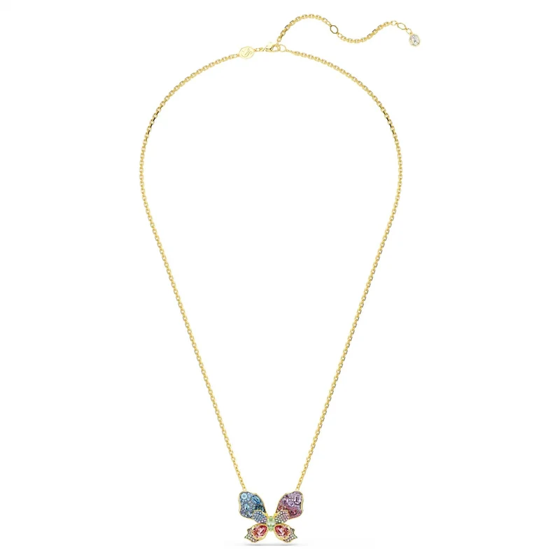 Swarovski Halskette Damen Idyllia Anhänger und Brosche Schmetterling multicolor gold 5709951