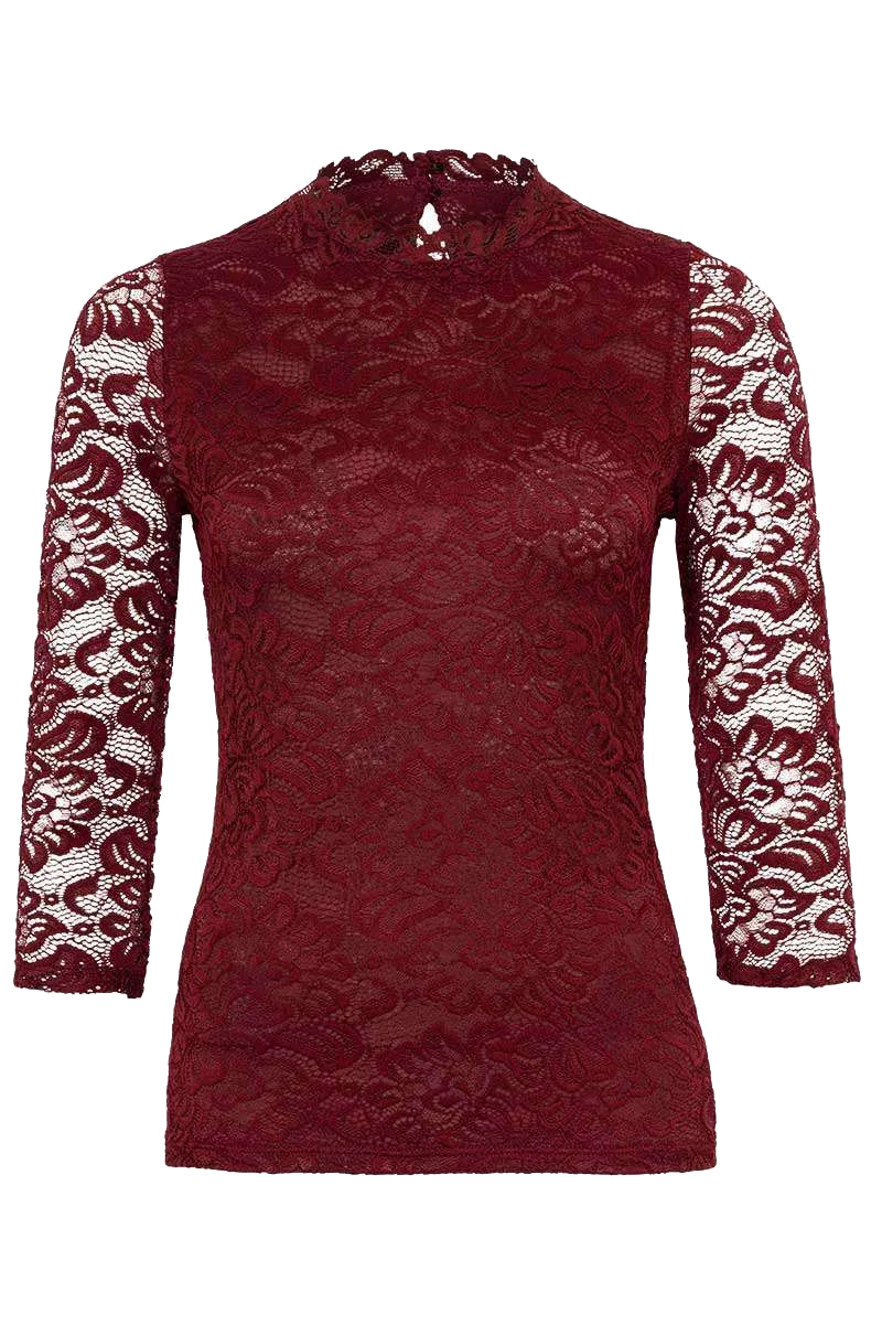 Damen Spitzen-T-Shirt 3/4-Arm
