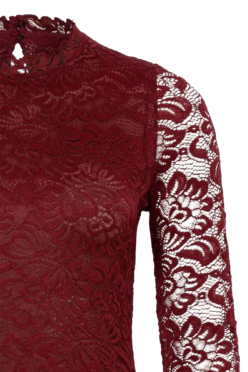 Damen Spitzen-T-Shirt 3/4-Arm