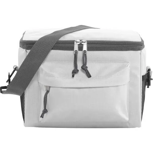 Weiße Polyester-Kühltasche Joey – Stilvoll, kühlend, praktisch, vielseitig