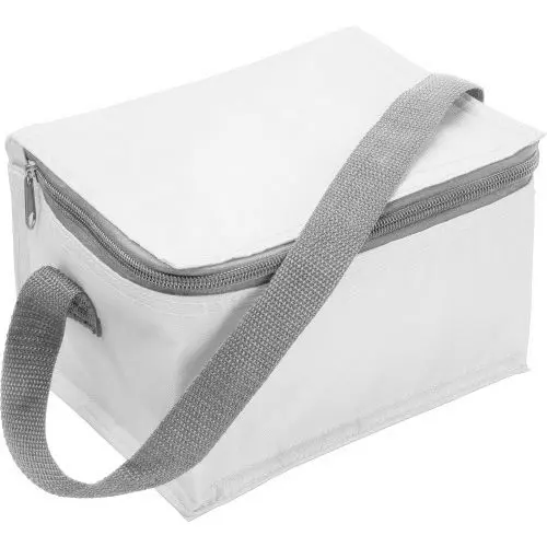 Cleo Weiße Polyester-Kühltasche: Stilvolles Kühlzubehör für Picknicks und Ausflüge