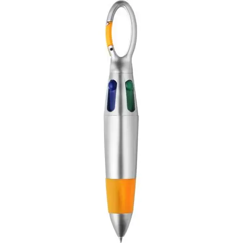 Marvin Leuchtender Orange Kunststoffkugelschreiber – Modern und Auffällig