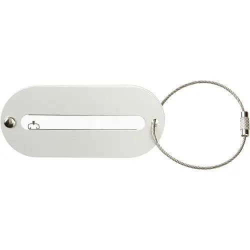 Isa Metall-Kofferanhänger in Silber – Langlebiges Gepäck-Identifikationsetikett