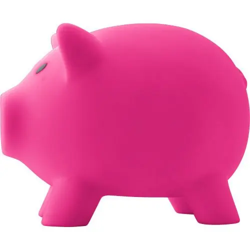 Roger Sparschwein aus Kunststoff - rosa, langlebiges Sparschwein für alle Altersgruppen
