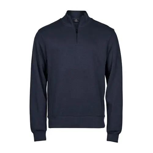 Halber Reißverschluss-Pullover aus geripptem Interlock – Modern und Praktisch