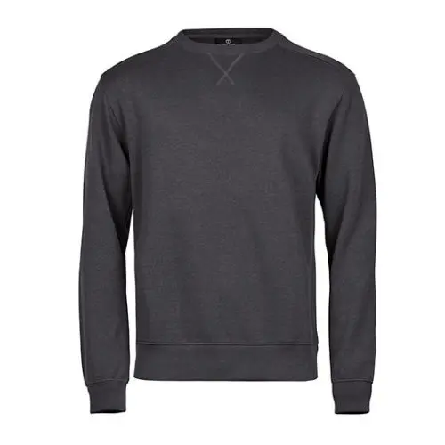 Gerippter Interlock-Pullover mit Rundhalsausschnitt – Stilvoll und Komfortabel