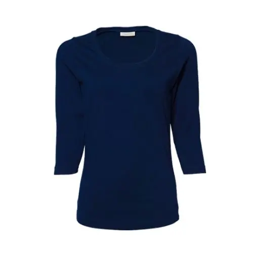 Stilvolles Damen Stretch-T-Shirt mit 3/4-Ärmeln, perfekt für Übergangszeiten