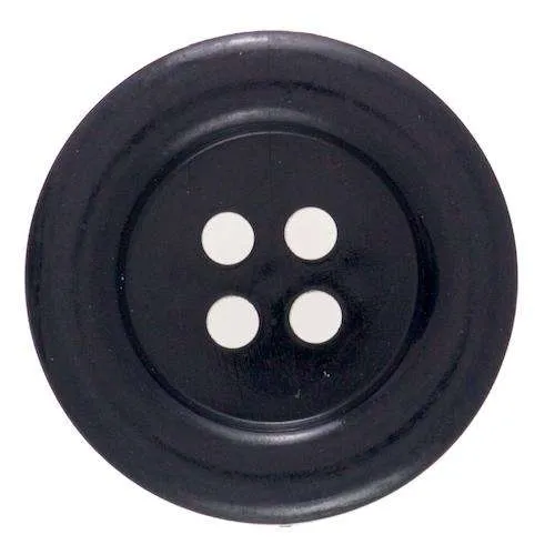 Klassischer Knopf Schwarz – Kunststoffknopf KS-36